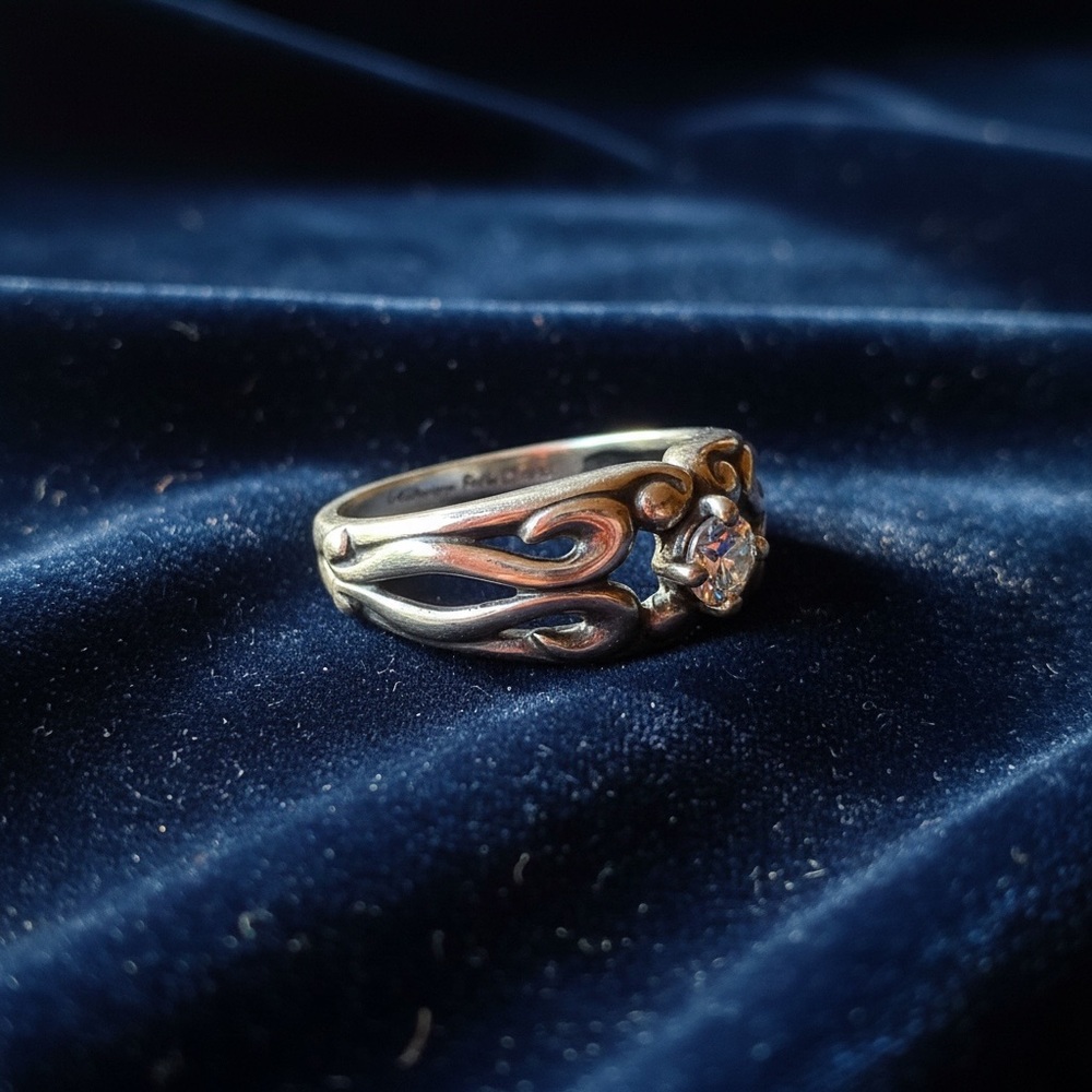 Carolyn Pollack Sterling Silver Blue Topaz Scrollwork Ring - Picture 7 of 7